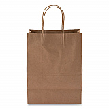 Kraft Paper Bags, Rope Handles, 8" x 5" x 11", Kraft, 250/Carton (1200050)
