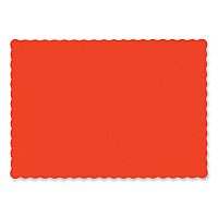 Placemats, Smooth Surface, Scalloped Edges, 14" x 10", Bittersweet, 1,000/Carton (310555)