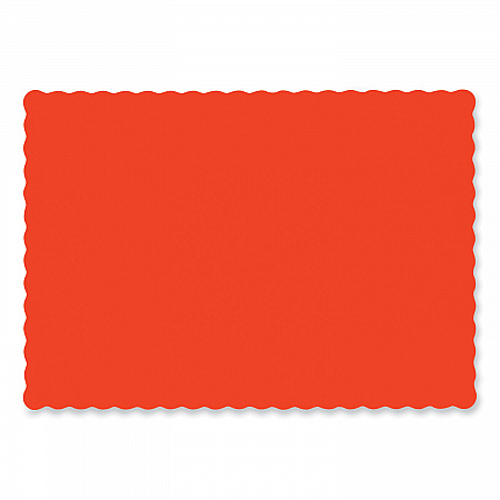 Placemats, Smooth Surface, Scalloped Edges, 14