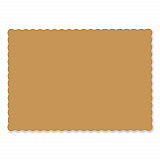 Placemats, Smooth Surface, Scalloped Edges, 14" x 10", Gold, 1,000/Carton (310560)