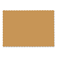 Placemats, Smooth Surface, Scalloped Edges, 14" x 10", Gold, 1,000/Carton (310560)