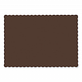 Placemats, Smooth Surface, Scalloped Edges, 14" x 10", Chocolate, 1,000/Carton (310561)