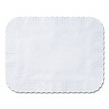 Scalloped Edge Traymat, Smooth Surface, 16.5" x 12.75", White, 1,000/Carton (410211)
