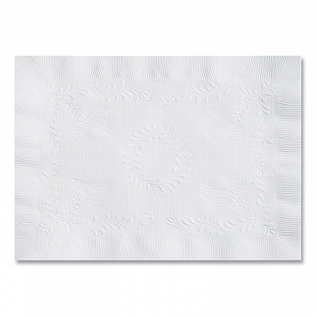 Placemats, Anniversary Embossed Surface, Straight Edges, 14