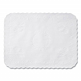 Scalloped Edge Traymat, Anniversary Embossed Surface, 19" x 14", White, 2,000/Carton (TC8704462)