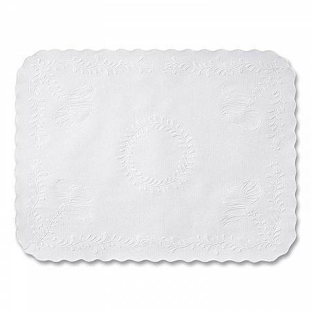 Scalloped Edge Traymat, Anniversary Embossed Surface, 19