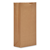 Grocery Paper Bags, 25# Size, Heavy-Duty, 50# Basis Weight, 8.25" x 5.38" x 18", Kraft, 500/Bundle (GH25)