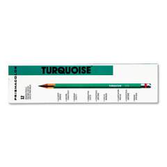 Prismacolor Turquoise Drawing Pencil, 2 mm, HB (#2.5), Black Lead, Turquoise Barrel, Dozen (2262)