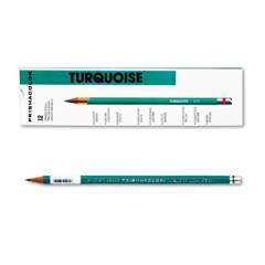Prismacolor Turquoise Drawing Pencil, 2 mm, 2H (#4), Black Lead, Turquoise Barrel, Dozen (2264)