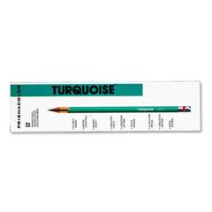 Prismacolor Turquoise Drawing Pencil, 2 mm, 4H, Black Lead, Turquoise Barrel, Dozen (2269)