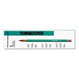 Prismacolor Turquoise Drawing Pencil, 2 mm, 6B, Black Lead, Turquoise Barrel, Dozen (2272)