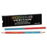 Prismacolor Verithin Dual-Ended Two-Color Pencils, 2 mm, Blue/Red Lead, Blue/Red Barrel, Dozen (02456)