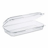 StayLock Clear Hinged Lid Containers, 8 x 13.38 x 2.6, Clear, Plastic, 200/Carton (PET90UT1)