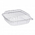 ClearSeal Hinged-Lid Plastic Containers, 9.3 x 8.83 x 3, Clear, 200/Carton (PET95PST1)