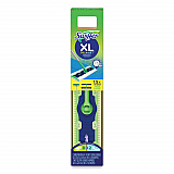 Sweeper Mop, XL Dry + Wet Sweeping Kit, 16.5 x 9 White Cloth Head, 46" Green/Silver Aluminum/Plastic Handle (01096)