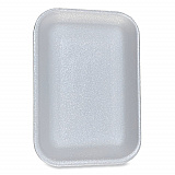 Meat Trays, #2, 8.5 x 6.03 x 1.11, White, Foam, 500/Carton (2WH)