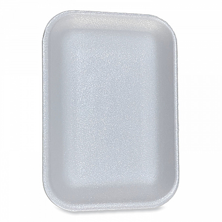 Meat Trays, #2, 8.5 x 6.03 x 1.11, White, Foam, 500/Carton (2WH)