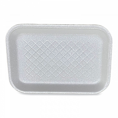 Meat Trays, #2S, 8.5 x 6 x 0.7, White, Foam, 500/Carton (2SWH)