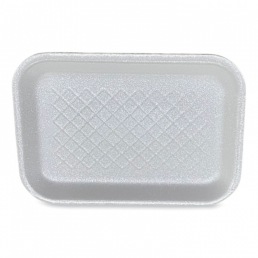 Meat Trays, #2S, 8.5 x 6 x 0.7, White, Foam, 500/Carton (2SWH)