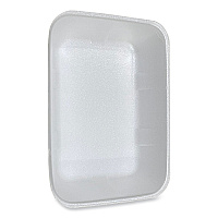 Meat Trays, #20K, 12 x 8.7 x 2.45, White, Foam, 125/Carton (20KWH)