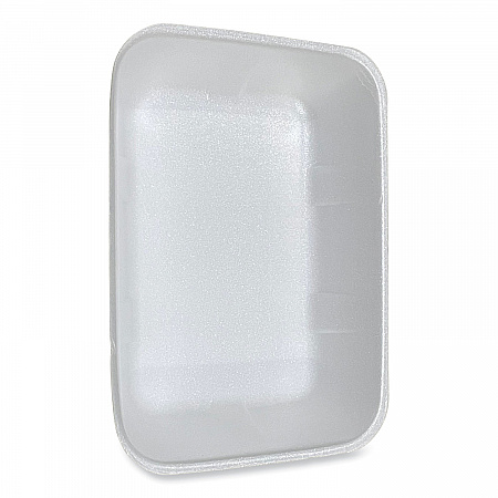 Meat Trays, #20K, 12 x 8.7 x 2.45, White, Foam, 125/Carton (20KWH)