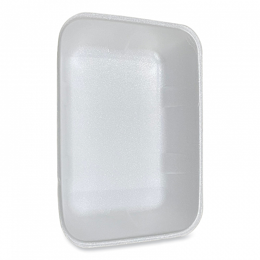 Meat Trays, #20K, 12 x 8.7 x 2.45, White, Foam, 125/Carton (20KWH)