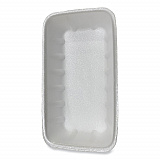 Meat Trays, #10K, 10.75 x 5.95 x 1.87, White, Foam, 250/Carton (10KWH)