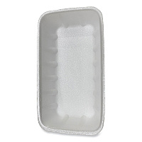 Meat Trays, #10K, 10.75 x 5.95 x 1.87, White, Foam, 250/Carton (10KWH)