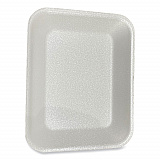 Meat Trays, #8P, 10.8 x 8.82 x 1.5, White, Foam, 200/Carton (8PWH)