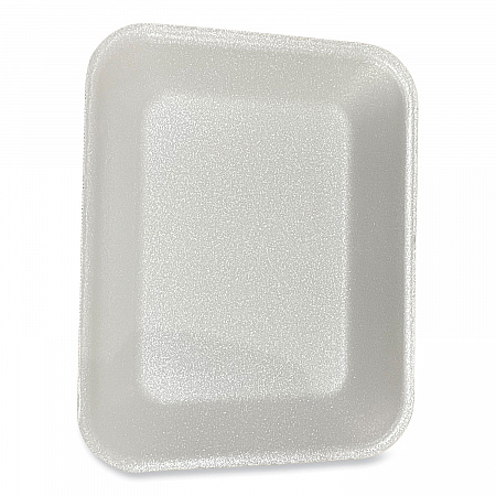 Meat Trays, #8P, 10.8 x 8.82 x 1.5, White, Foam, 200/Carton (8PWH)
