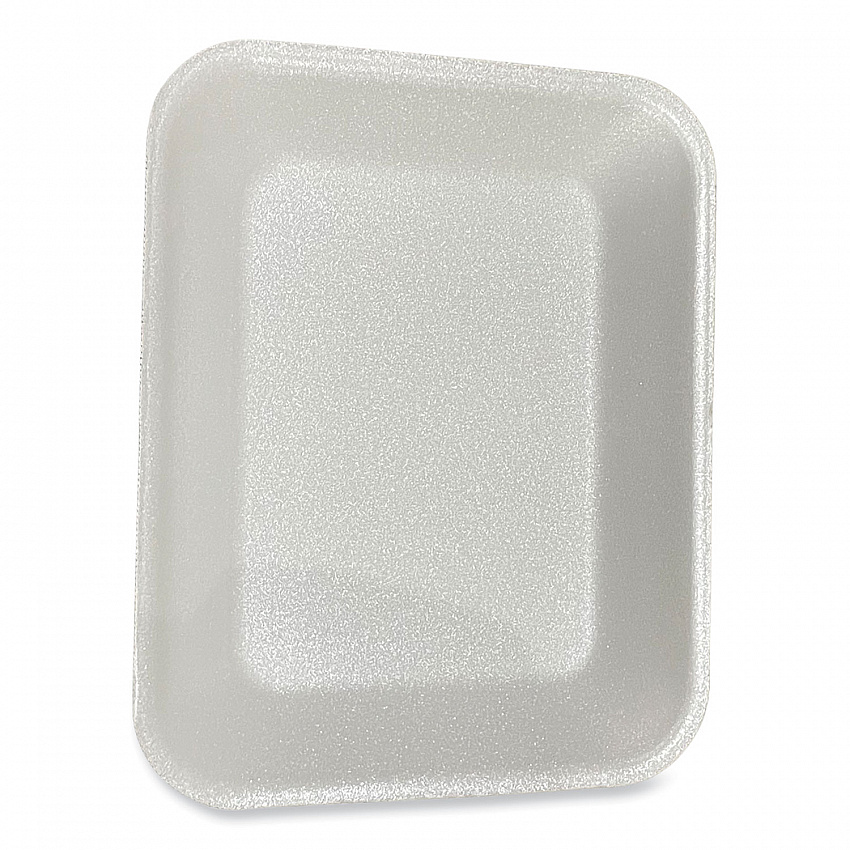 Meat Trays, #8P, 10.8 x 8.82 x 1.5, White, Foam, 200/Carton (8PWH)
