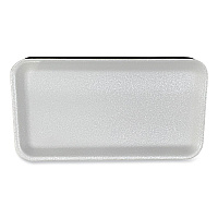 Meat Trays, #10S, 10.93 x 5.75 x 0.63, White, Foam, 500/Carton (10SWH)
