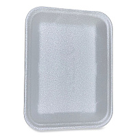 Meat Trays, #4D, 9.47 x 7.12 x 1.32, White, Foam, 500/Carton (4DWH)