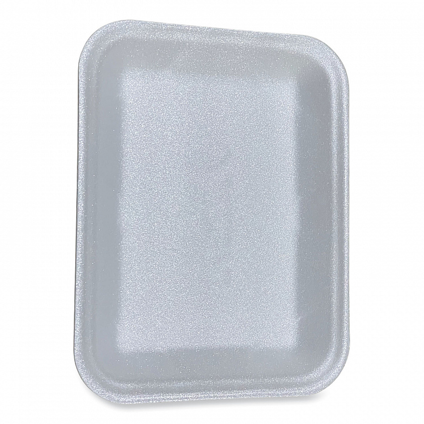 Meat Trays, #4D, 9.47 x 7.12 x 1.32, White, Foam, 500/Carton (4DWH)