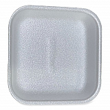 Meat Trays, #1, 5.38 x 5.38 x 1.07, White, Foam, 500/Carton (1WH)