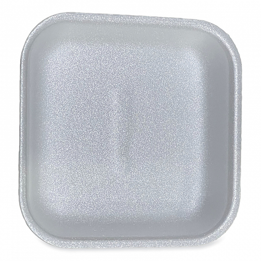 Meat Trays, #1, 5.38 x 5.38 x 1.07, White, Foam, 500/Carton (1WH)