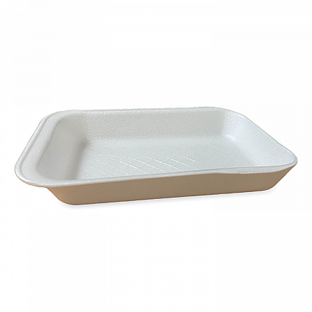 Meat Trays, #2D, 8.56 x 6.1 x 1.2, White, Foam, 500/Carton (2DWH)
