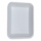 Meat Trays, #3P, 8.7 x 6.6 x 1.1, White, Foam, 400/Carton (3PWH)