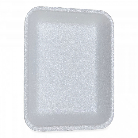 Meat Trays, #3P, 8.7 x 6.6 x 1.1, White, Foam, 400/Carton (3PWH)
