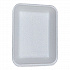 Meat Trays, #3P, 8.7 x 6.6 x 1.1, White, Foam, 400/Carton (3PWH)