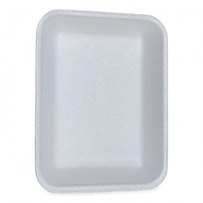 Meat Trays, #3P, 8.7 x 6.6 x 1.1, White, Foam, 400/Carton (3PWH)