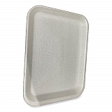Meat Trays, #4S, 9.5 x 7.25 x 0.5, White, Foam, 500/Carton (4SWH)