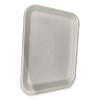 Meat Trays, #4S, 9.5 x 7.25 x 0.5, White, Foam, 500/Carton (4SWH)