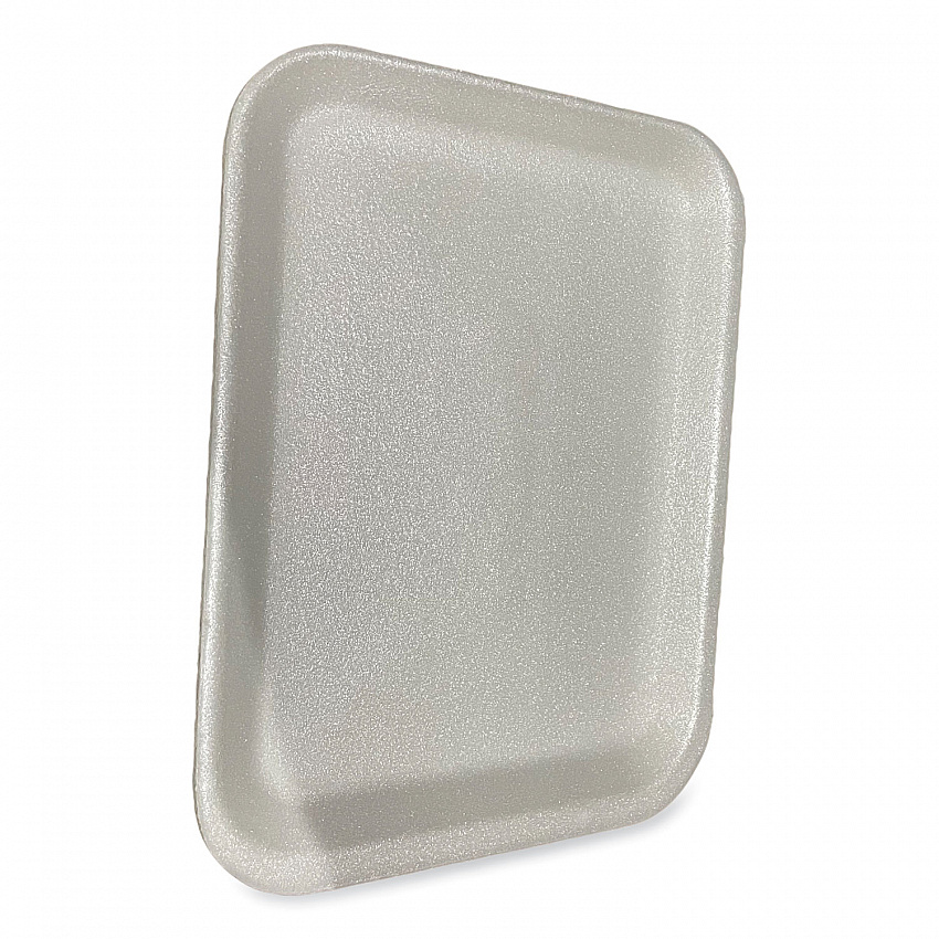 Meat Trays, #4S, 9.5 x 7.25 x 0.5, White, Foam, 500/Carton (4SWH)