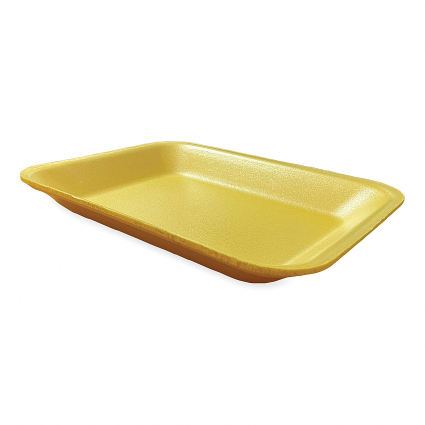 Meat Trays, #8P, 10.8 x 8.82 x 1.5, Yellow, Foam, 200/Carton (8PYEL)
