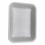 Meat Trays, #4P, 9.5 x 7.19 x 1.2, White, Foam, 500/Carton (4PWH)