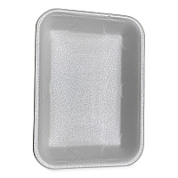 Meat Trays, #4P, 9.5 x 7.19 x 1.2, White, Foam, 500/Carton (4PWH)