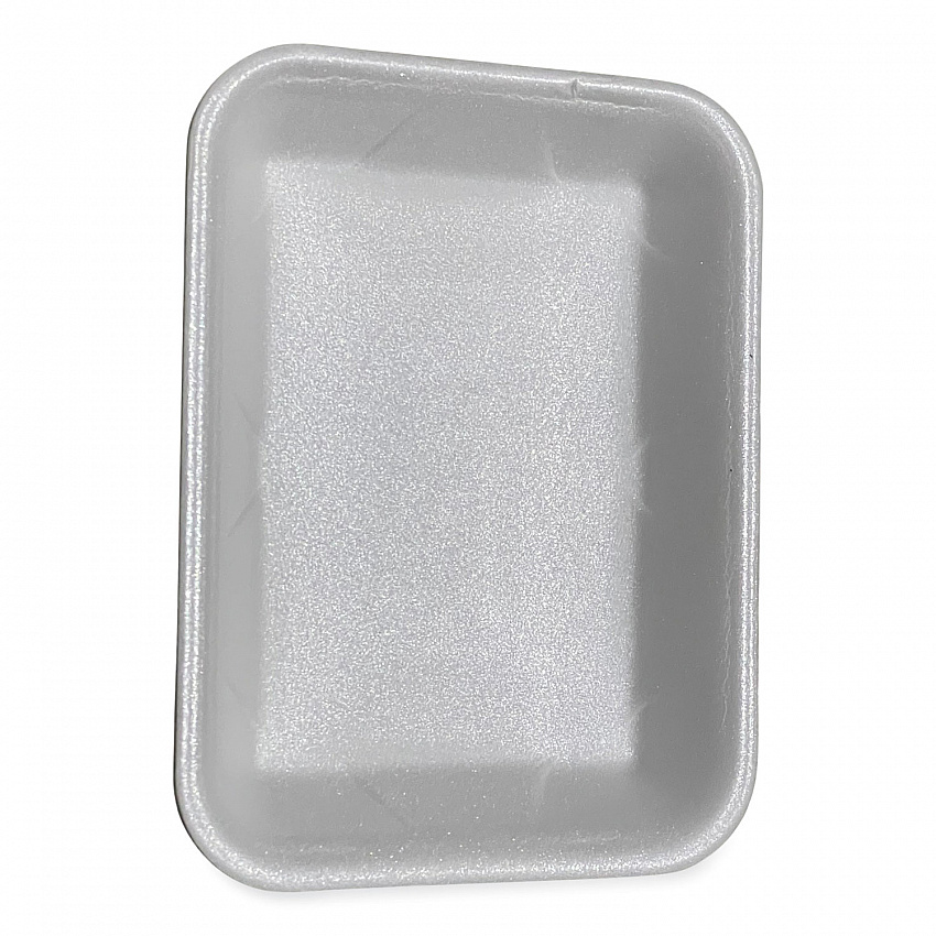 Meat Trays, #4P, 9.5 x 7.19 x 1.2, White, Foam, 500/Carton (4PWH)