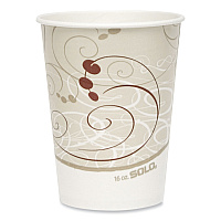 Double Sided Poly Paper Cold Cups, 16 oz, Symphony Design, 50/Sleeve, 20 Sleeves/Carton (RNP16PJ8000)