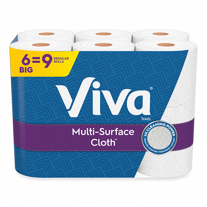 Multi-Surface Cloth Choose-A-Sheet Kitchen Roll Paper Towels 2-Ply, 11 x 5.9, White, 83/Roll, 6 Rolls/Pack, 4 Packs/Carton (49413)